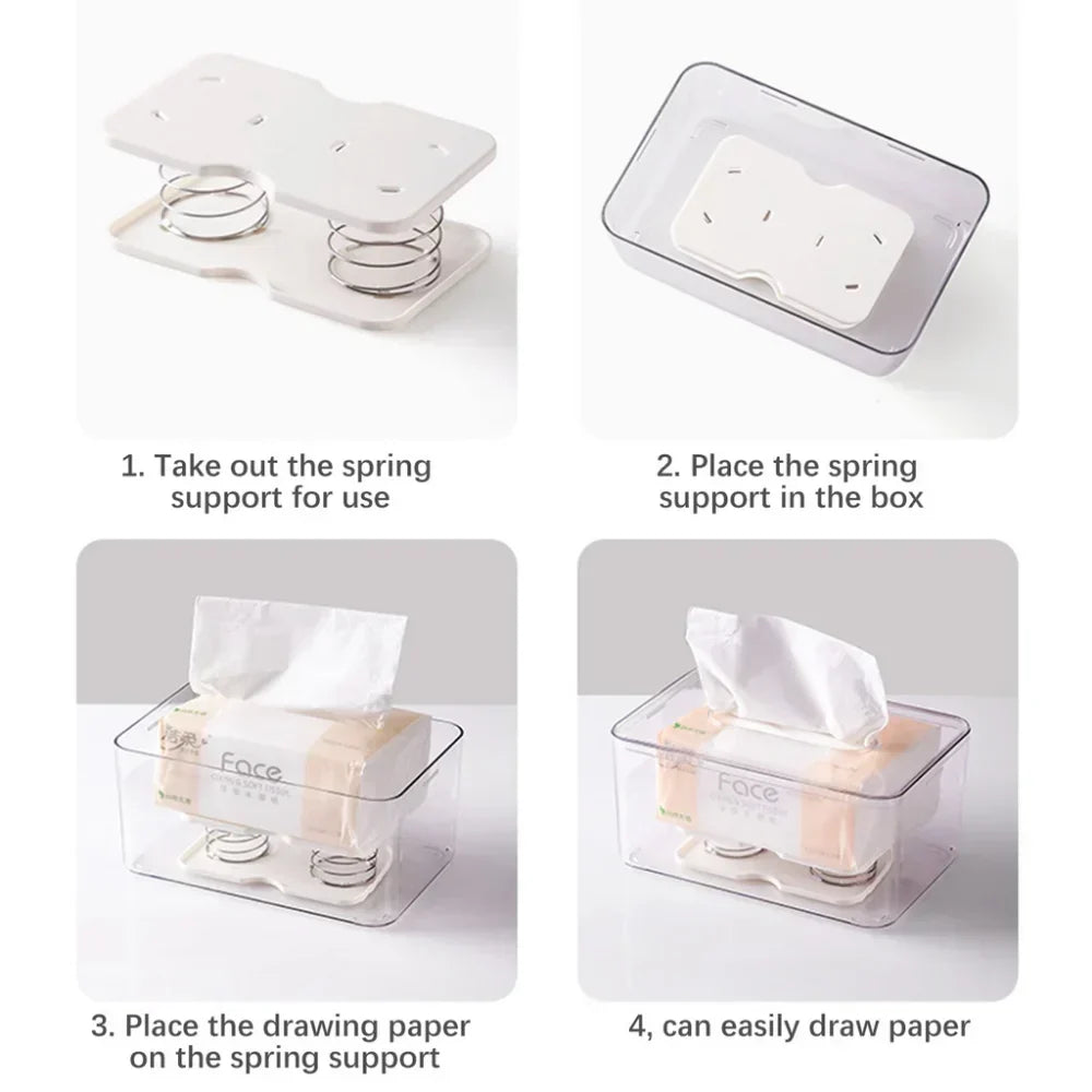 Automatische Frühling Ausgabe Box Geschenke Box Frühling Tablett Automatische Papierhandtuch Innenhalter für Sicherheit Fahren Küche Tissue-Boxen